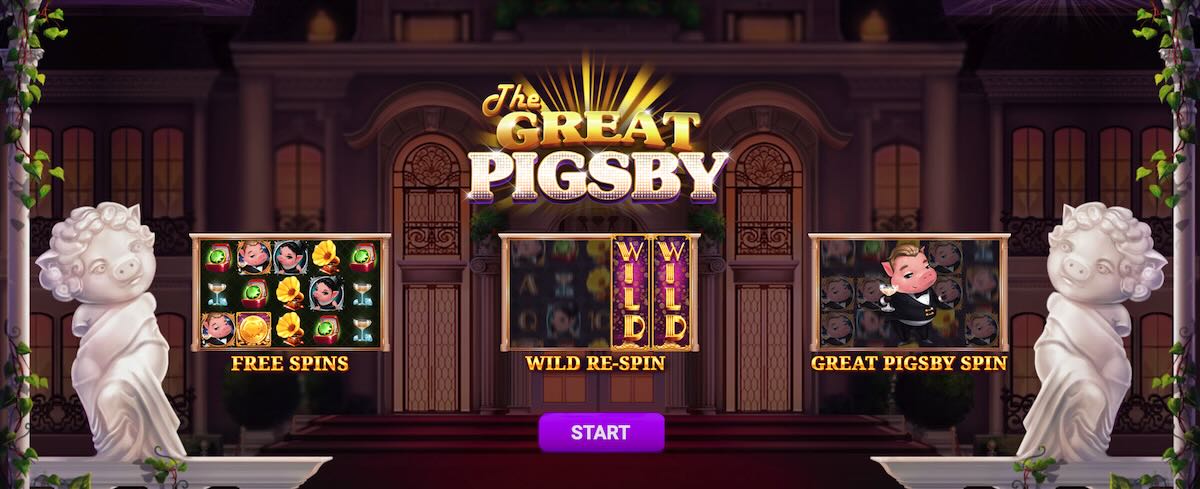 The Great Pigsby launch screen