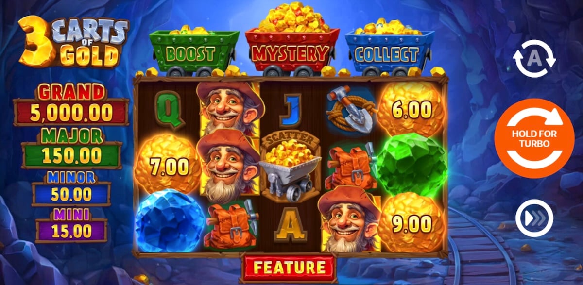 3 Carts of Gold slot screenshot