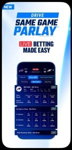 FanDuel sportsbook app same game parlay