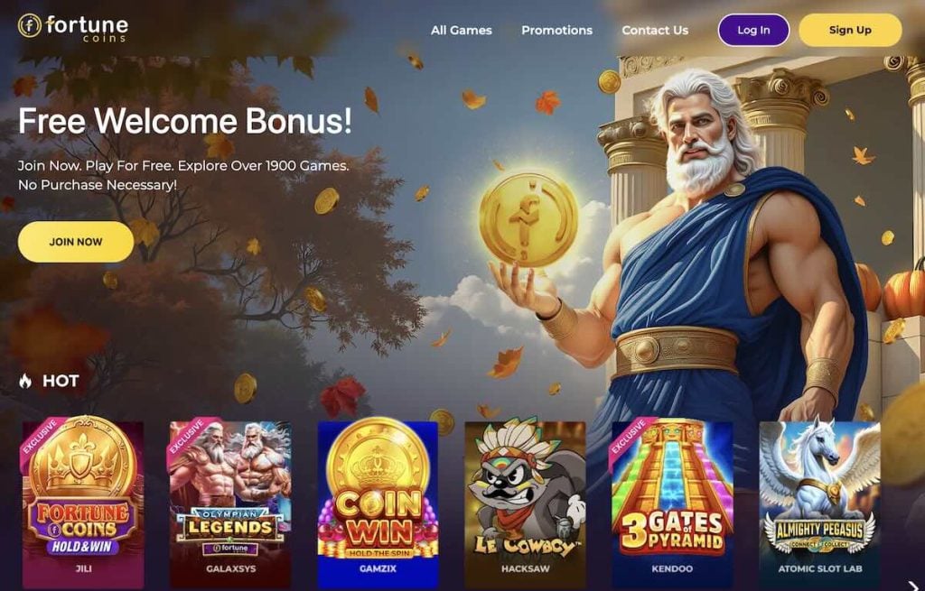 Fortune Coins sign-up bonus