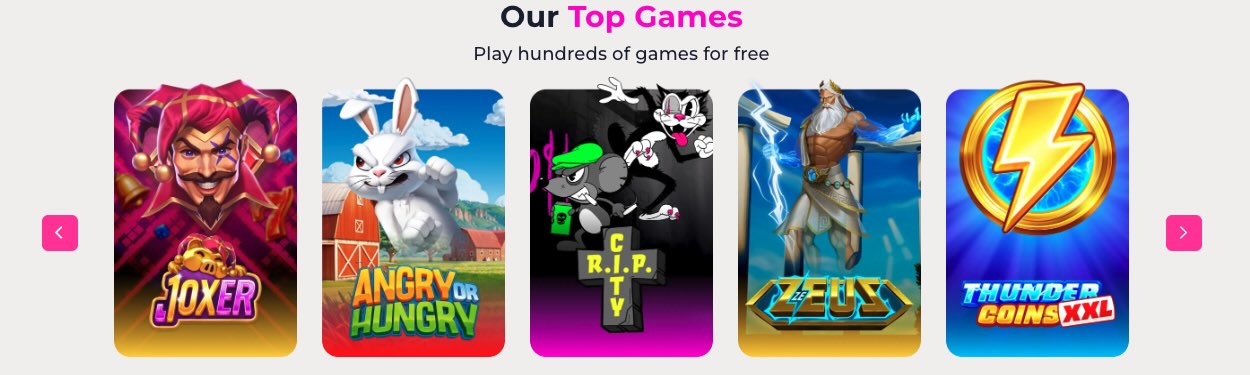 FreeSpin.com top games