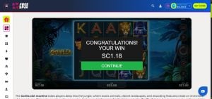 FreeSpin gorilla wins