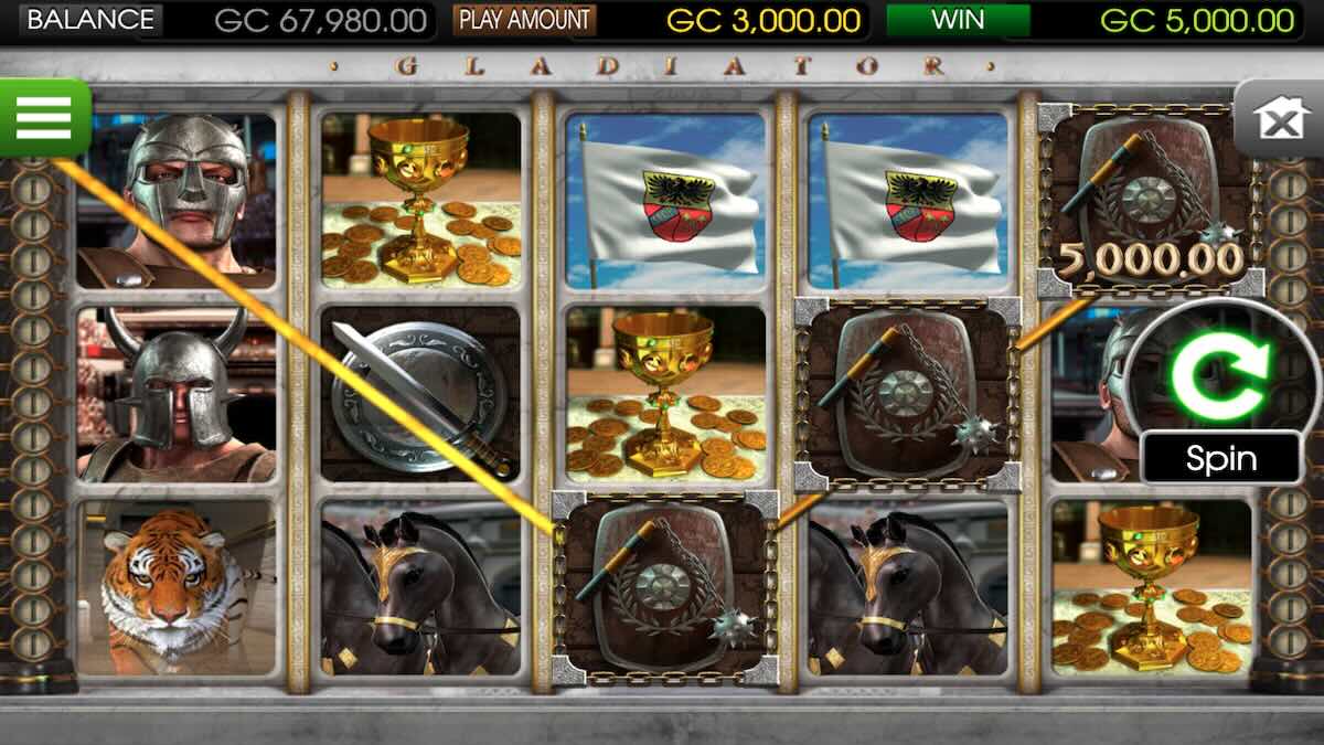 Gladiator slot win with maces