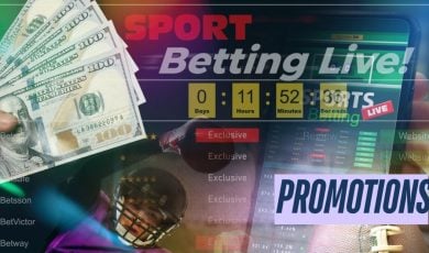 Overlapping Images of Sports Betting Concept with 