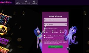 Skills and Slots social casino sign-up page