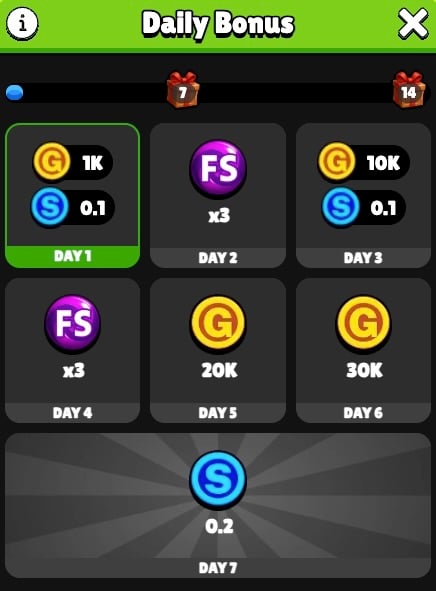 Sweep Jungle daily bonus offer