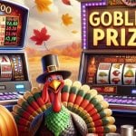 Turkey, Slot Machines and Pumpkins Depict a Thanksgiving-Themed Online Slots Promotion