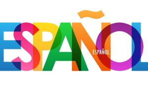 Large Multi-colored Letters Spell Out "Espanol"