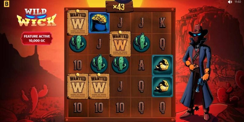 Wild Wick multiplier feature active