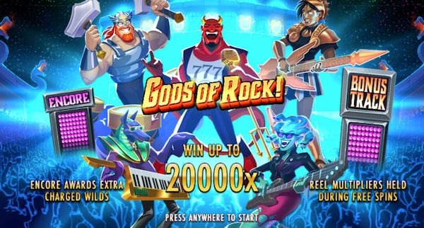 Gods of rock slot at Pulsz