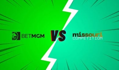 Comic Style Bright Green Background with BetMGM Logo and 