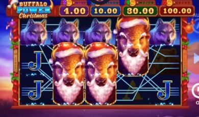 Buffalo Power Christmas bison santas