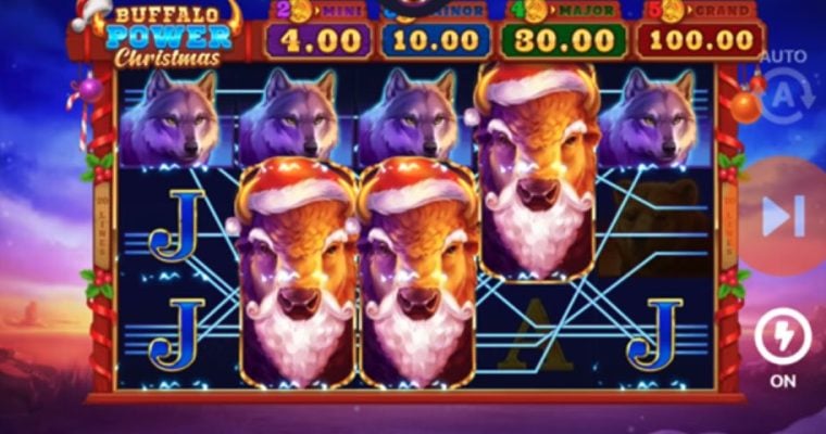 Buffalo Power Christmas bison santas