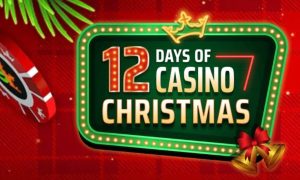 "12 Days of Casino Christmas" In Marquee Sign - DraftKings Casino Website Promo Image