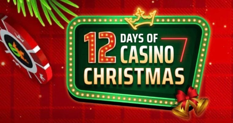 "12 Days of Casino Christmas" In Marquee Sign - DraftKings Casino Website Promo Image