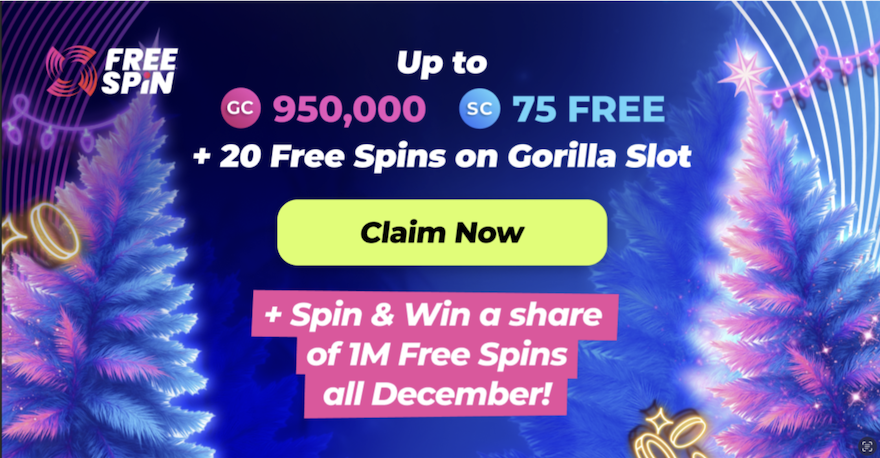 FreeSpin December 2025 Welcome Offer Image