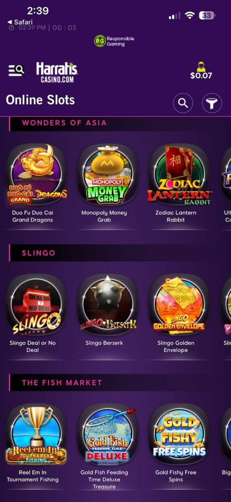 Harrah's online slots