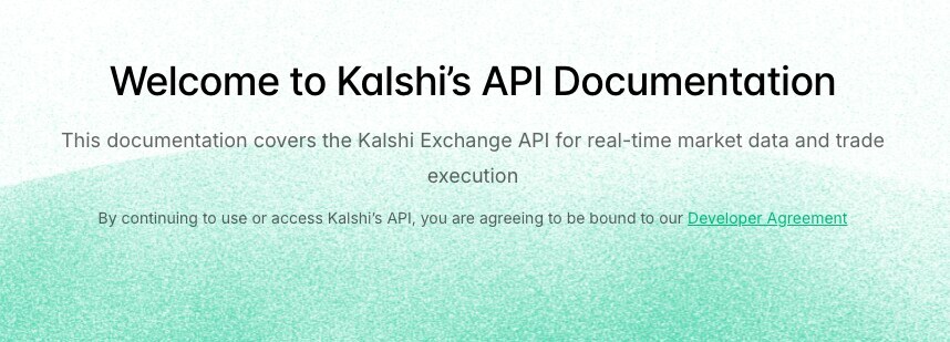 Kalshi api documentation example