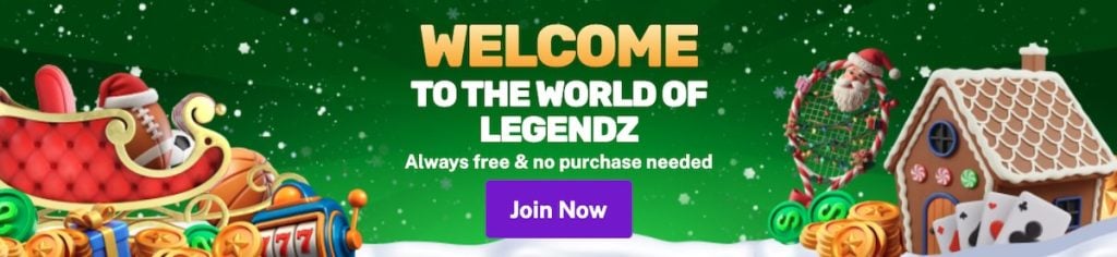 Legendz sign-up screen