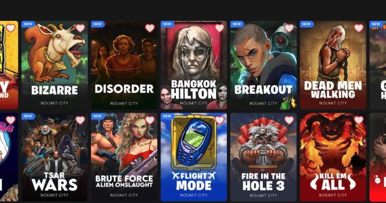 NoLimit City slots provider page