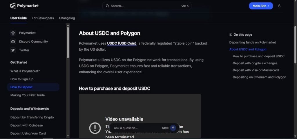 Polymarket user guide