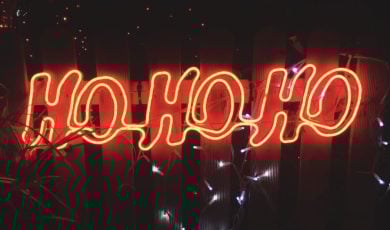 Outdoor Fence Displays Red Neon 