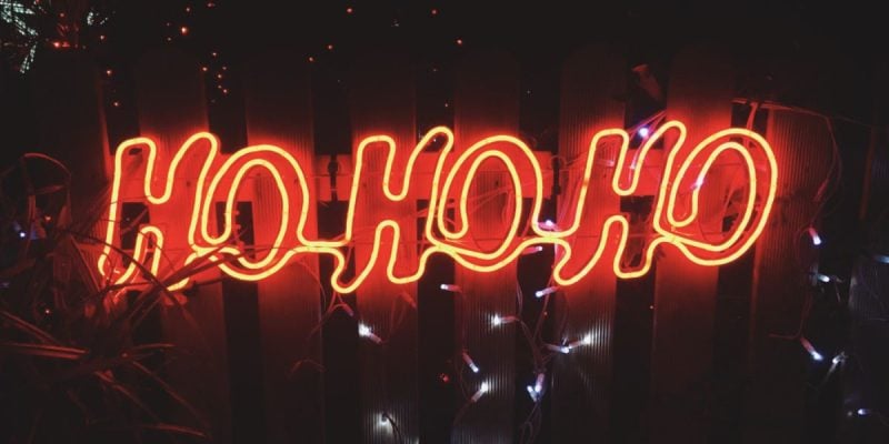 Outdoor Fence Displays Red Neon 
