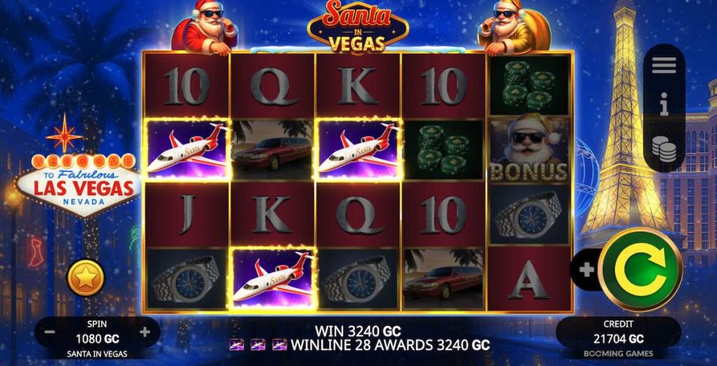 Santa in Vegas planes win