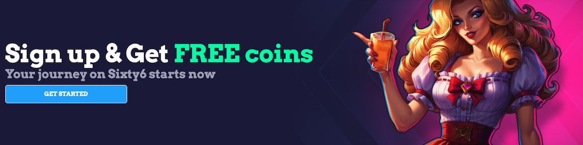 Sixty6 Social Casino free coins bonus
