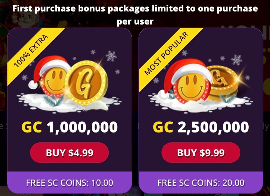 Smiles Casino first-purchase bonus