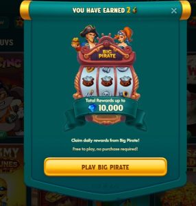 Big Pirate daily reward
