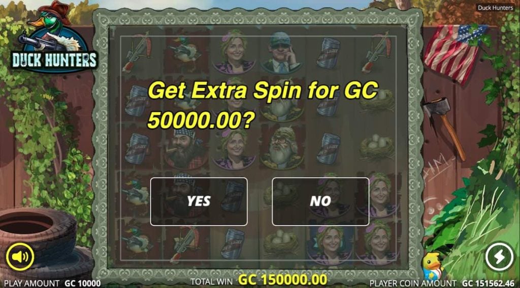 Duck Hunters extra spin offer