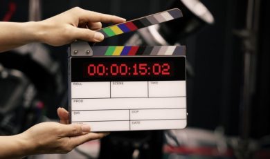 Digital Film Counter Set To Clap on Studio Film Set