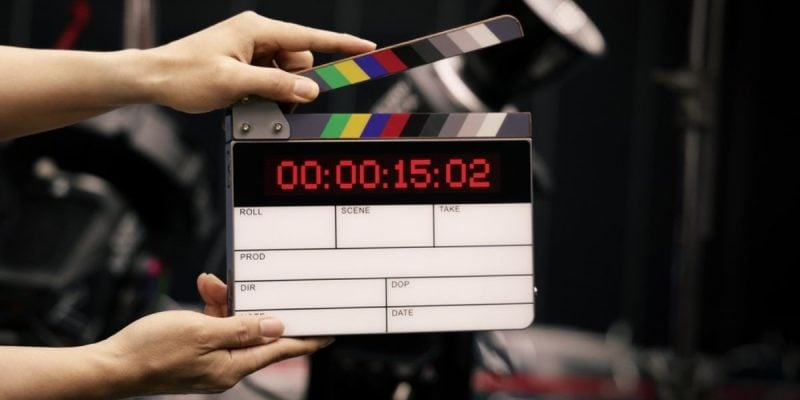 Digital Film Counter Set To Clap on Studio Film Set