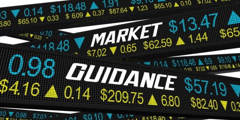 Stock Prices and Codes Run Across with 