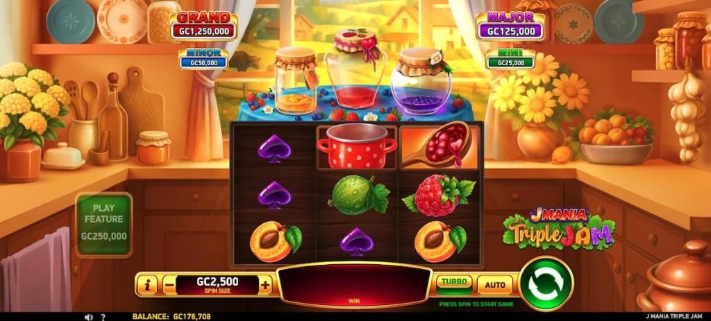 J Mania Triple Jam slot reels