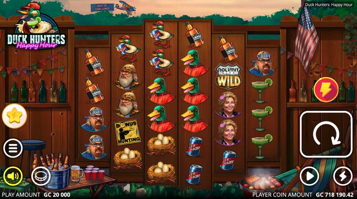 Duck Hunters Happy Hour slot setup