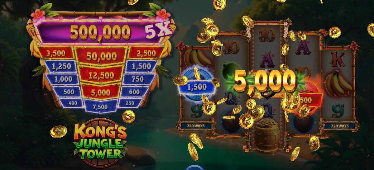 5,000 Gold Coin win on Kong's Jungle Tower