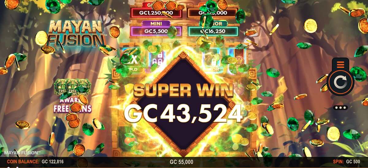 Mayan Fusion slot super win