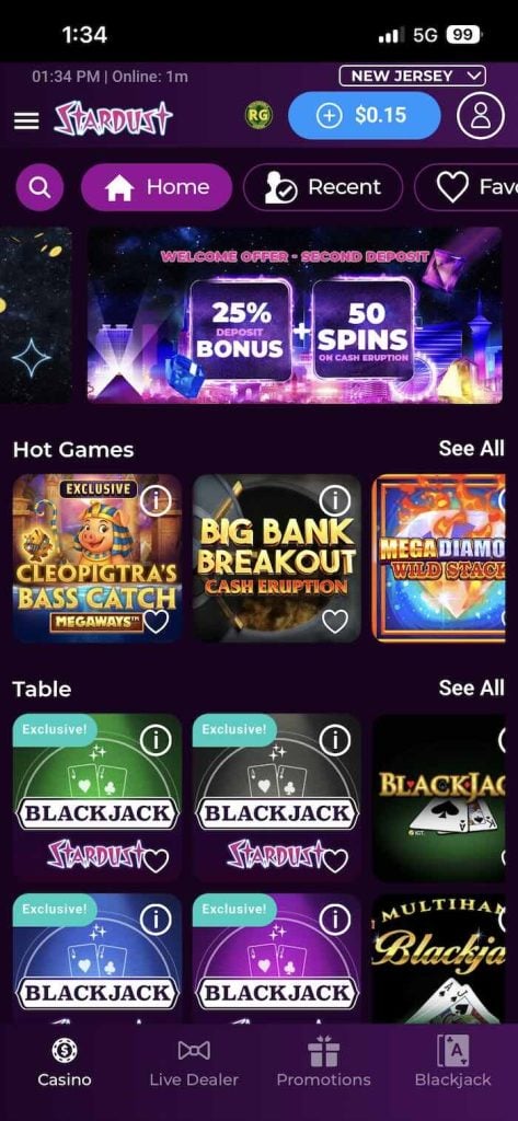 Second Deposit Match at Stardust