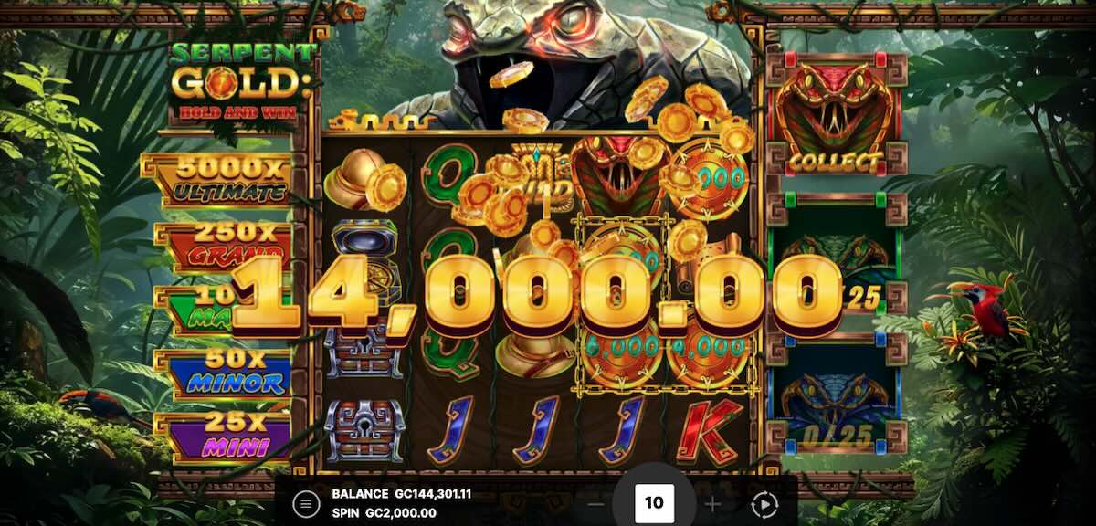 Serpent Gold slot collector win