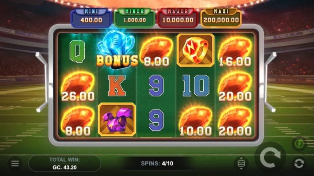 Touchdown Thunder slot bonus game