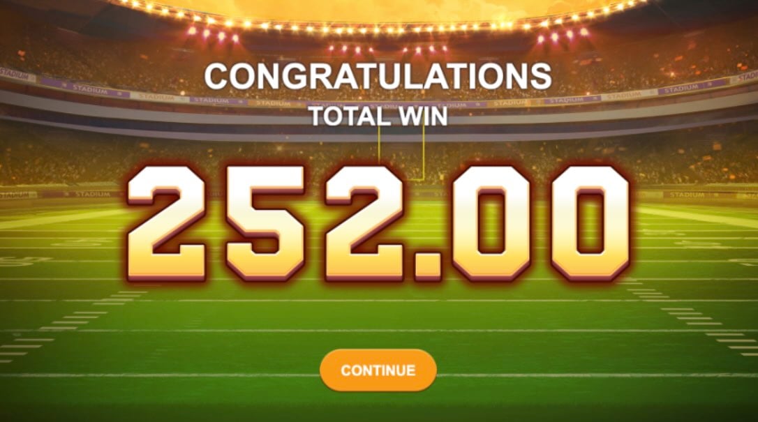 Touchdown Thunder slot Big win