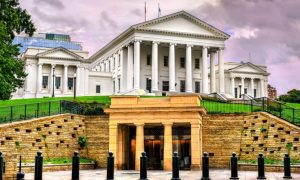 Cloudy Skies Behind Virginia's State Capitol Building in Richmond
