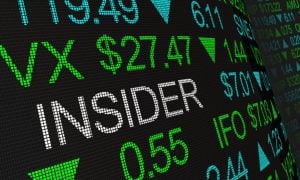 Word Insider Sits In Between Illustration of Stock Market Prices and Tickers
