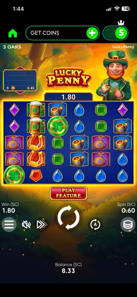Lucky Penny SC Win at Crown Coins