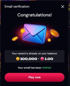 Scarlet Sands email verification bonus