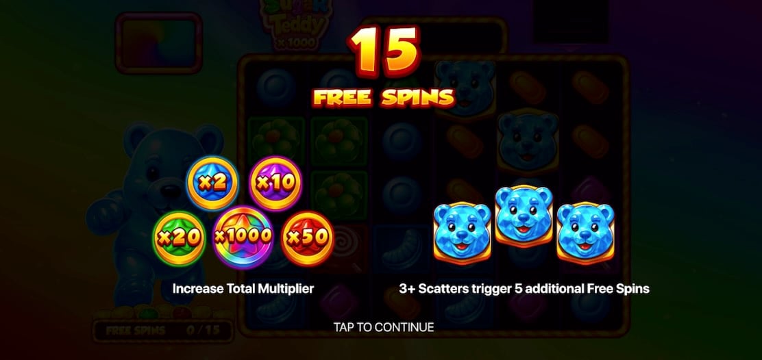 Sugar Teddy slot free spins