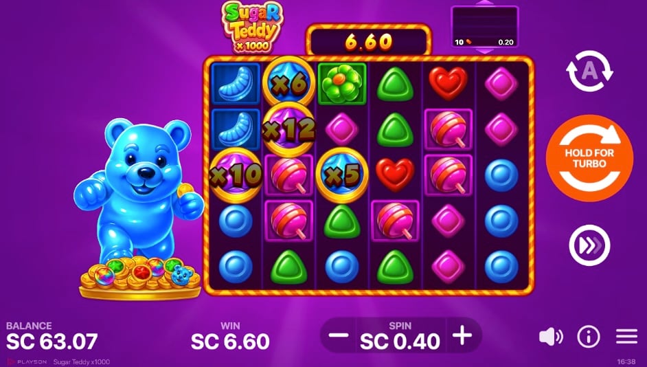 Sugar Teddy slot basic reel setup