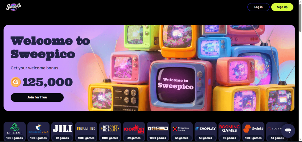 sweepico home screen